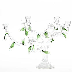 'Eden' Handmade Glass Tree Candle Holder 6 Arms by Casa Rialto | Large
