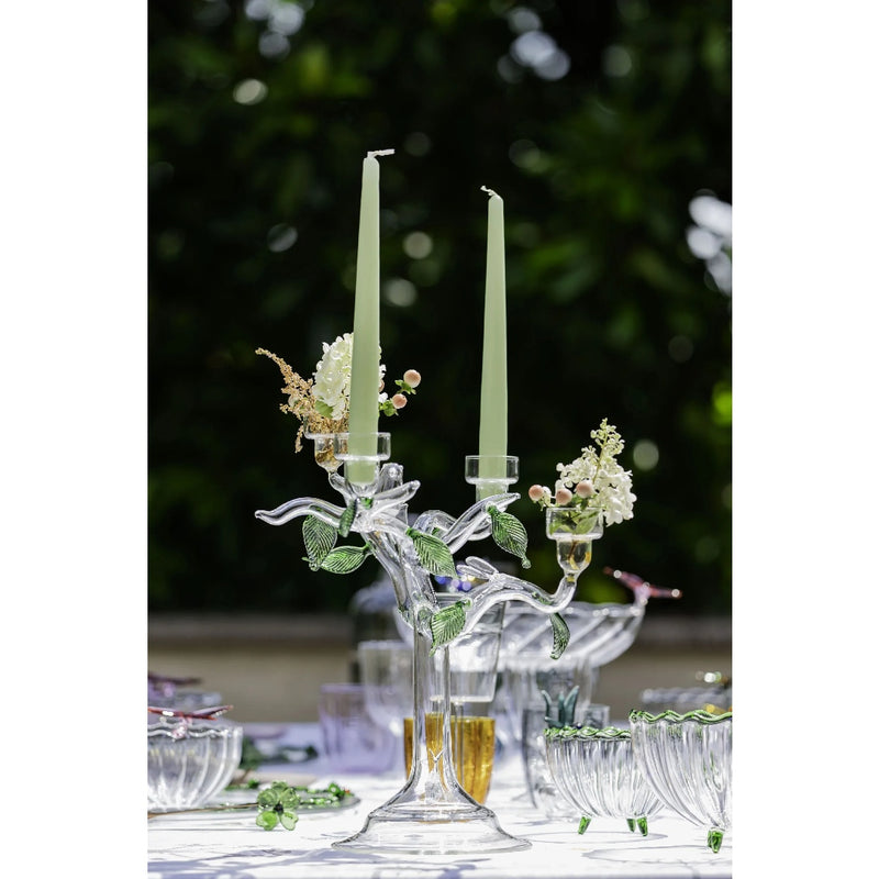 'Eden' Handmade Glass Tree Candle Holder 4 Arms by Casa Rialto | Medium