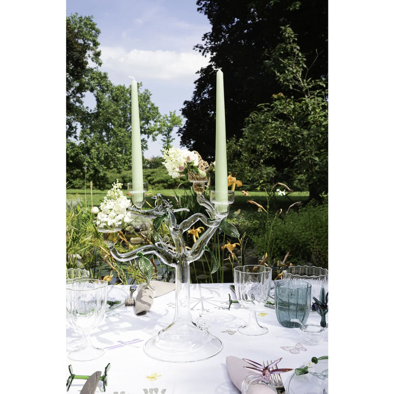 'Eden' Handmade Glass Tree Candle Holder 4 Arms by Casa Rialto | Medium