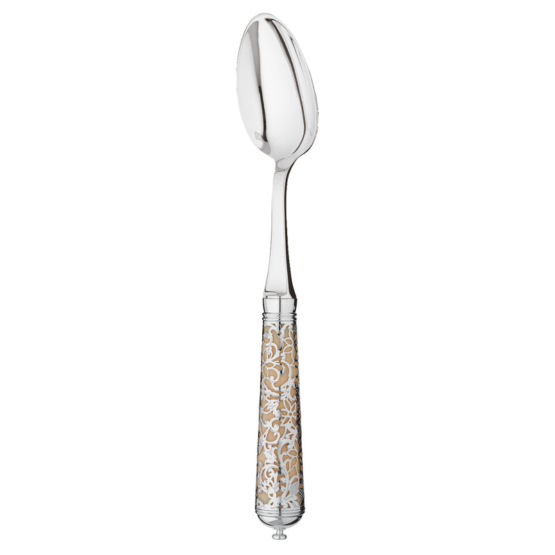 L’Insolent Ivory dinner spoon with sterling silver detailed handle.