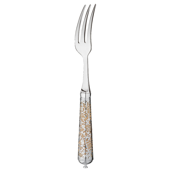 Luxury Ercuis sterling silver dessert fork with refined silhouette and elegant finish. 