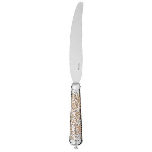 Luxury Ercuis sterling silver dessert knife with refined silhouette and elegant finish.