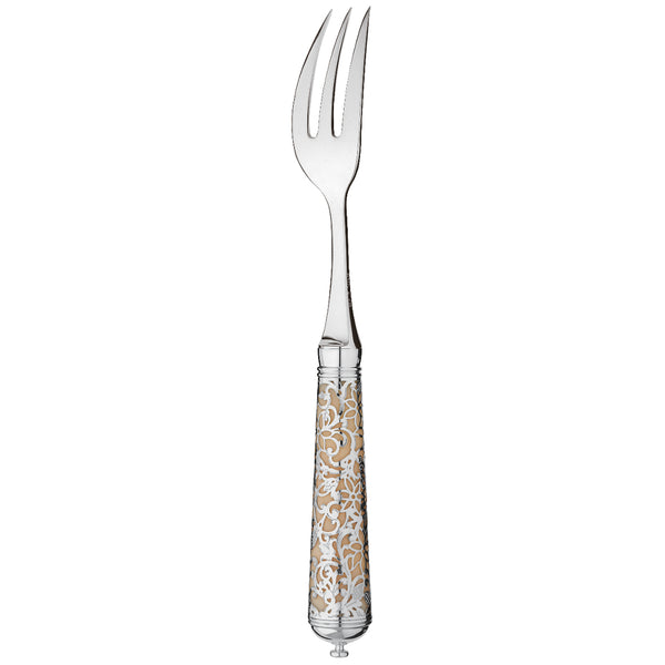 Luxury Ercuis fish fork with refined silhouette and polished sterling silver finish.
