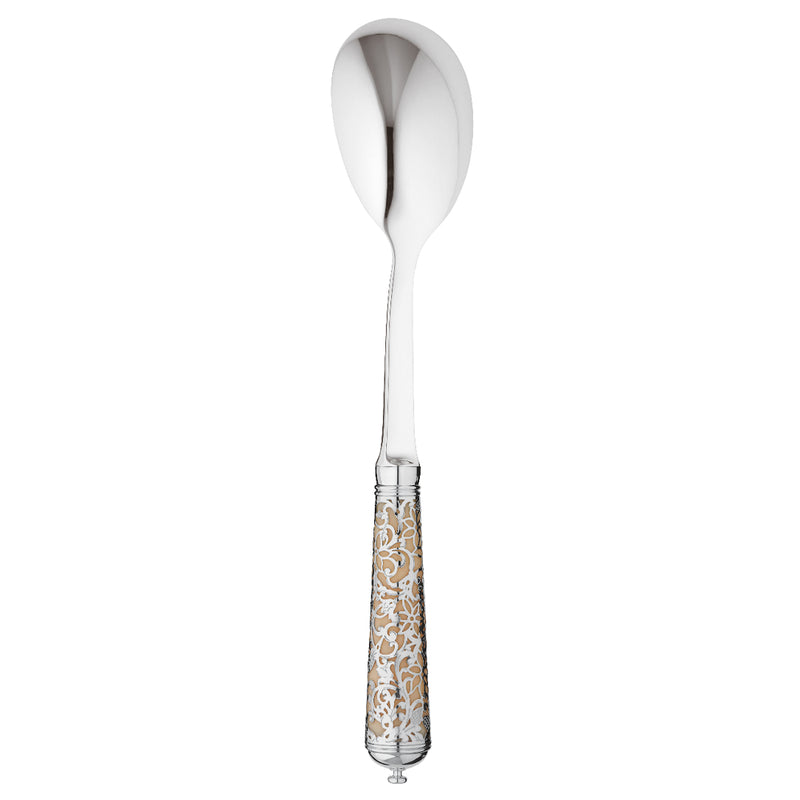Luxury Ercuis sterling silver salad serving spoon with refined silhouette and elegant finish.