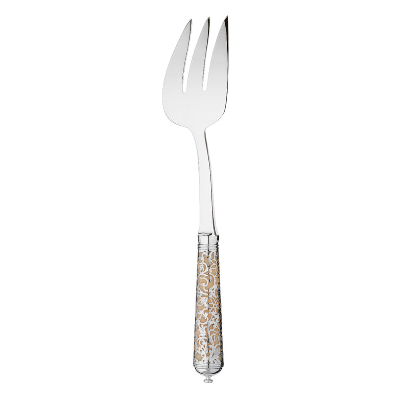 Luxury Ercuis sterling silver fish serving fork with refined silhouette and polished finish.