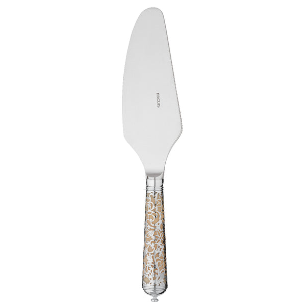 Luxury Ercuis sterling silver cake server with refined silhouette and polished finish.