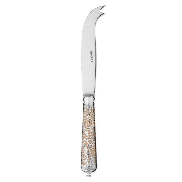 Luxury Ercuis sterling silver cheese knife with elegant silhouette and refined finish.