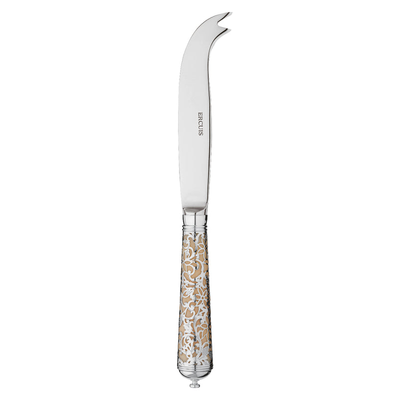 Luxury Ercuis sterling silver cheese knife with elegant silhouette and refined finish.