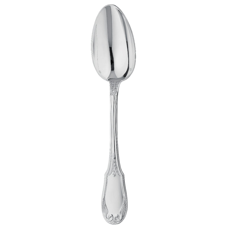 Ercuis Empire sterling silver dinner spoon with refined engravings.