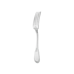 Ercuis Empire sterling silver dessert fork with engraved handle.