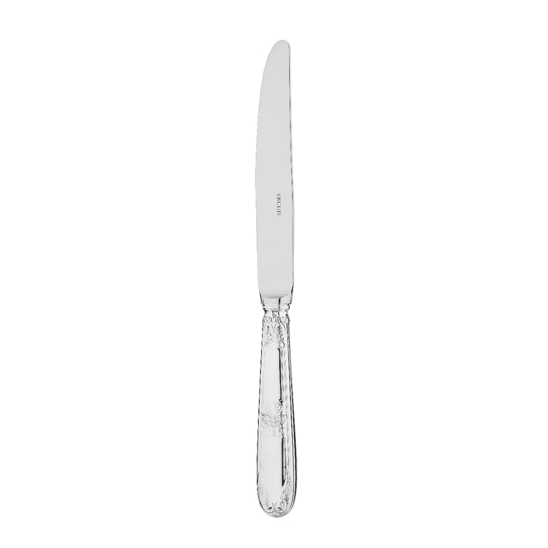 Ercuis Empire sterling silver dessert knife with engraved handle.