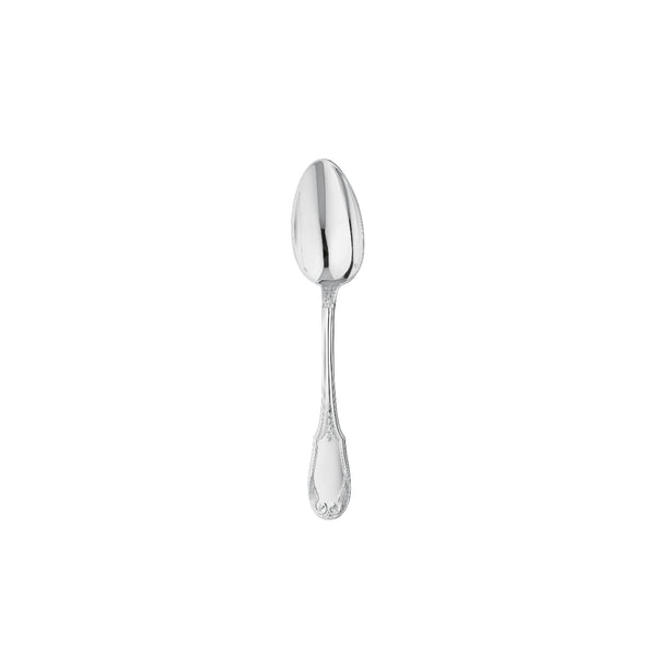 Ercuis Empire sterling silver after-dinner tea spoon with engraved handle.