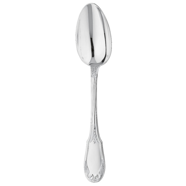 Ercuis Empire sterling silver serving spoon with engraved handle.