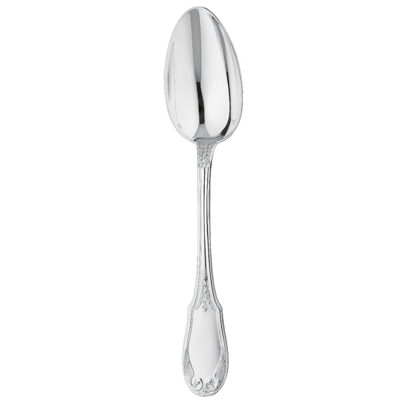 Ercuis Empire sterling silver serving spoon with engraved handle.