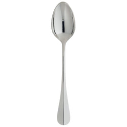 Silver-plated serving spoon with wide bowl and polished handle from the Ercuis Baguette collection.