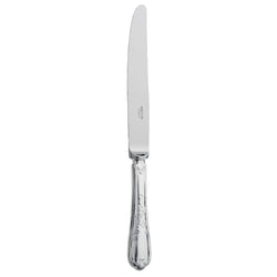 Silver-plated Du Barry dinner knife with polished blade and floral handle by Ercuis.
