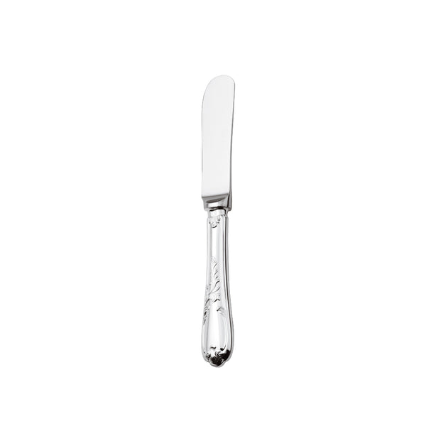 Silver-plated Du Barry butter knife with ornate Louis XV style handle by Ercuis.