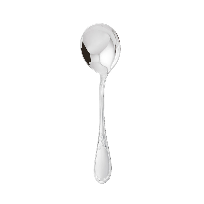 Bouillon Spoon Lauriers Silver Plated with laurel motif handle by Ercuis