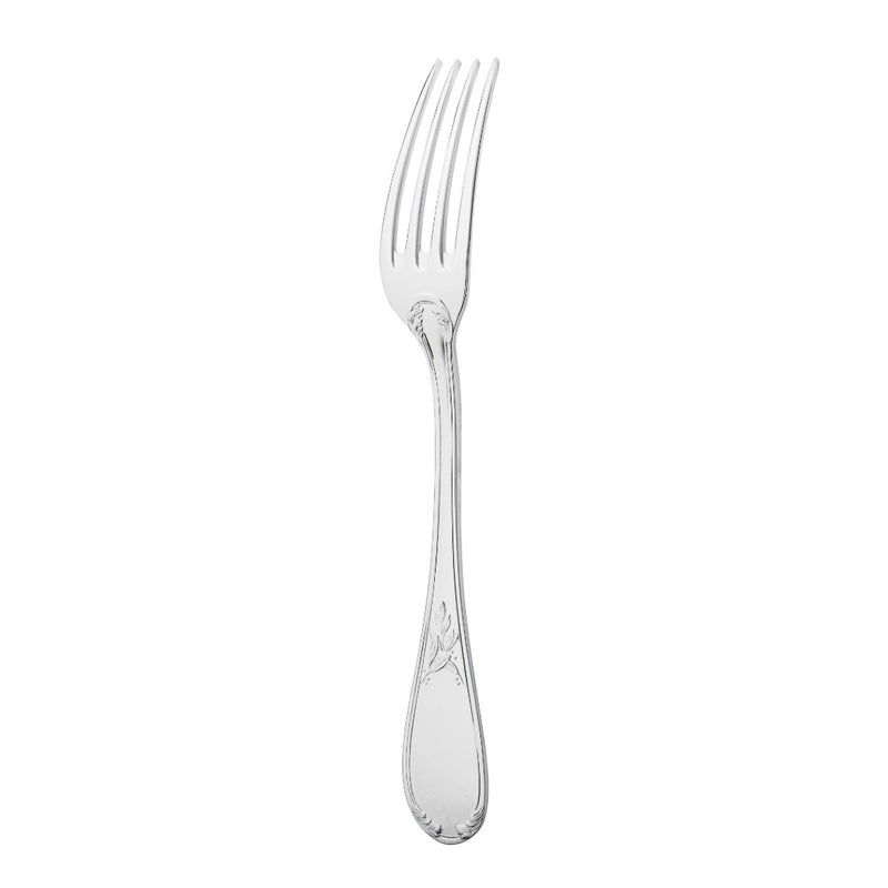 Lauriers Dinner Fork silver plated with laurel motif and polished finish
