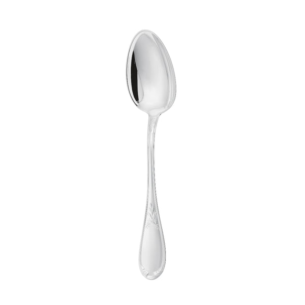 Lauriers Dessert Spoon silver plated with laurel detailing and mirror finish
