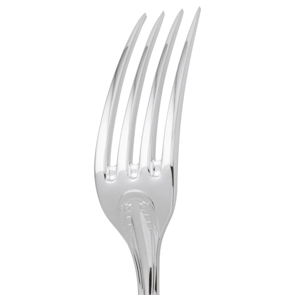 Lauriers Dessert Fork silver plated close-up tines
