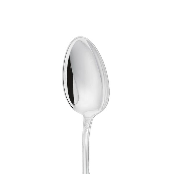 Lauriers Tea Spoon silver plated polished finish close-up.