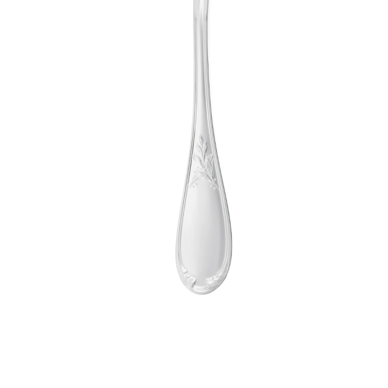 Espresso spoon Lauriers silver plated showing its laurel motif decorated handle