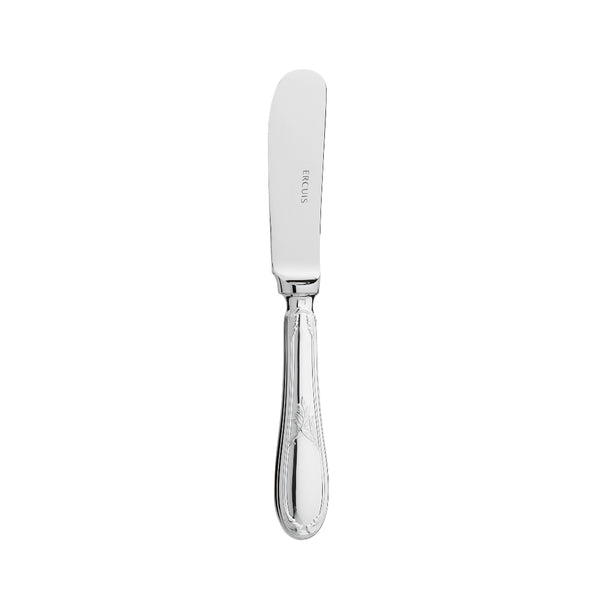 Individual butter knife Lauriers silver plated with laurel motif handle.