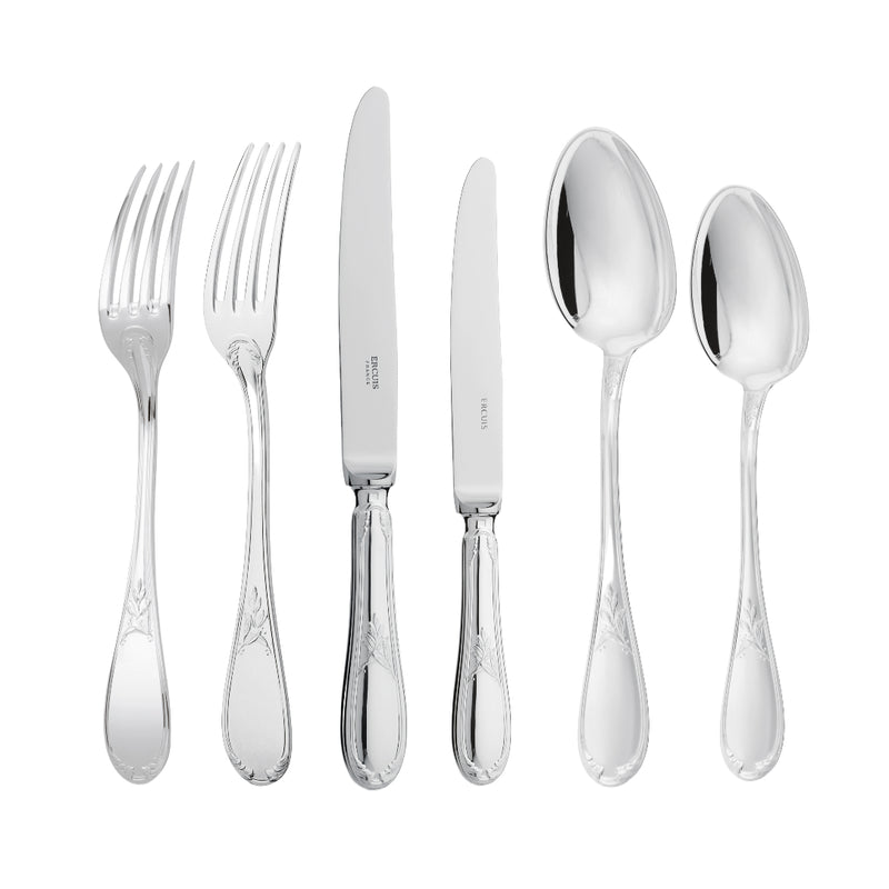 Lauriers Cutlery Set 36 Pieces silver plated with laurel motif and mirror finish
