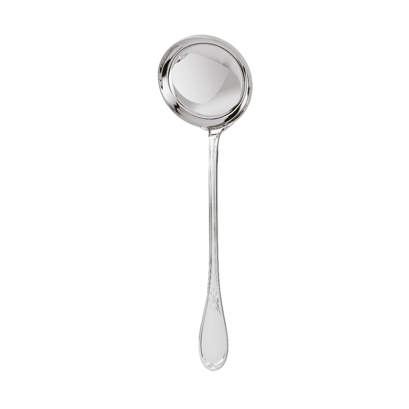 Soup ladle Lauriers silver plated with long laurel motif handle