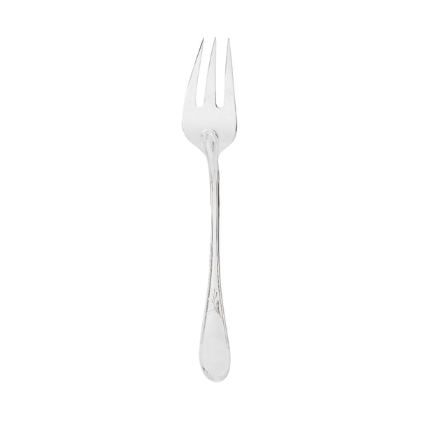 Serving fork Lauriers silver plated with laurel motif handle