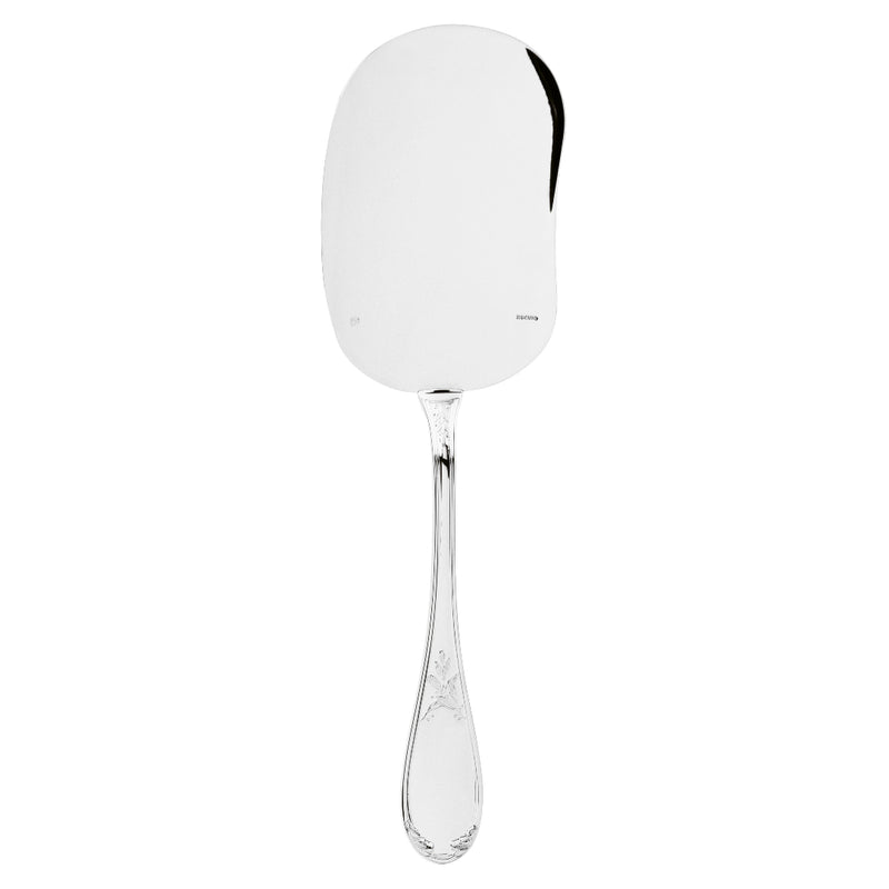Ice Cream Serving Ladle silver plated with contoured handle and polished wide blade for precise dessert serving