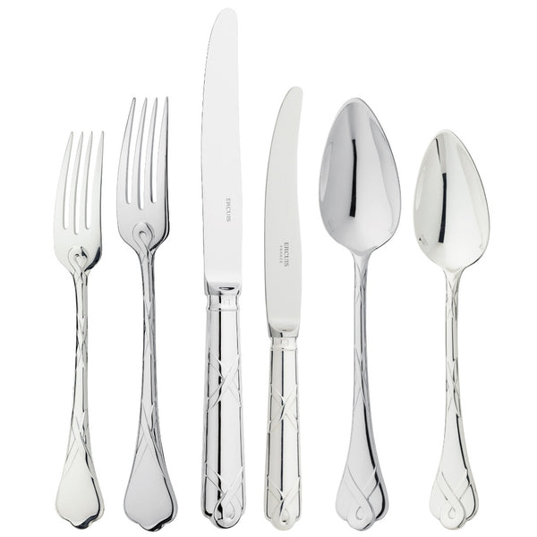 Luxury Paris silver-plated cutlery set 36 pieces in mirror finish by Ercuis.