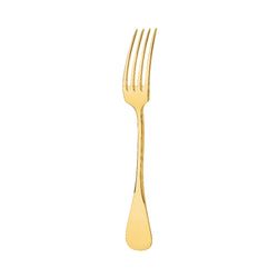 Dessert fork Baguette gold-plated by Ercuis, refined French flatware for sophisticated dining.