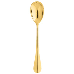 Salad Serving Spoon Baguette gold-plated by Ercuis with large bowl and smooth tapered handle.