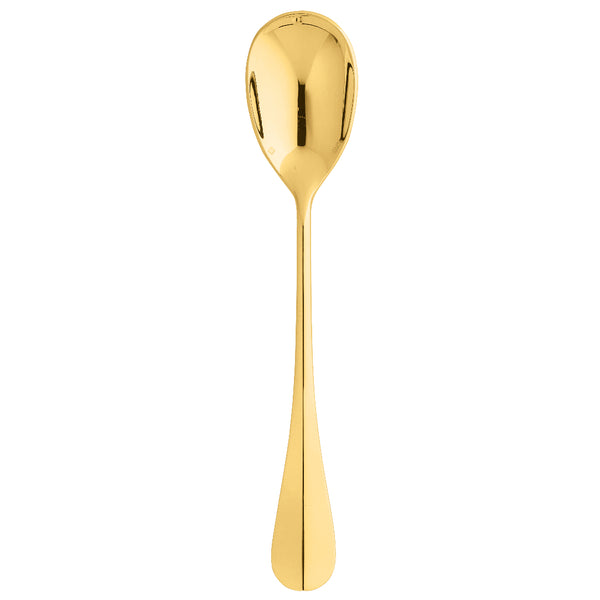 Salad Serving Spoon Baguette gold-plated by Ercuis with large bowl and smooth tapered handle.