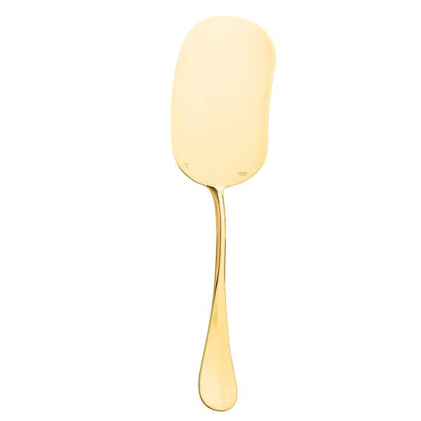 Elegant gold- plated ice cream ladle for fine dining service Baguette collection by Ercuis,