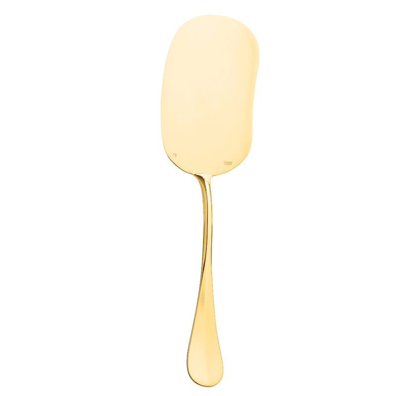 Elegant gold- plated ice cream ladle for fine dining service Baguette collection by Ercuis,