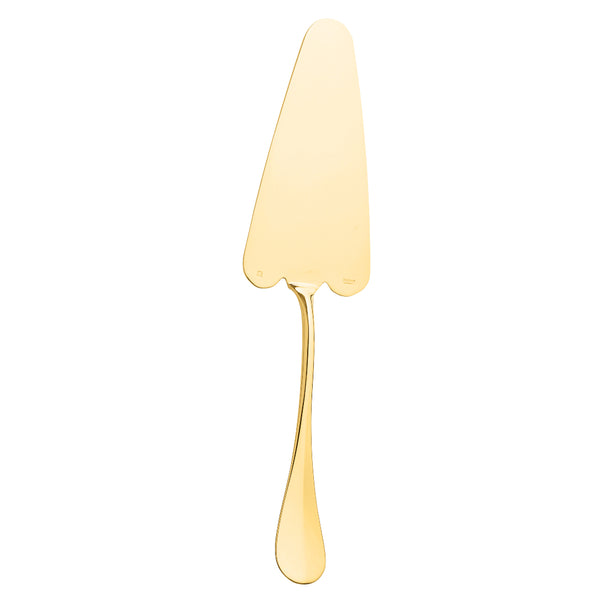 Pie Server Baguette gold-plated by Ercuis with wide flat blade and classic handle.