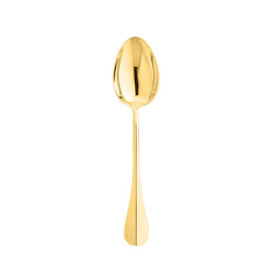 Ercuis Baguette gold-plated place spoon with smooth bowl and polished golden handle