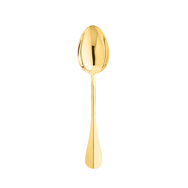 Ercuis Baguette gold-plated place spoon with smooth bowl and polished golden handle