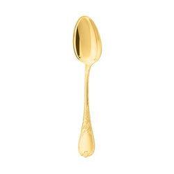 Du Barry dessert spoon by Ercuis, silver-plated with gilded Rocaille floral handle