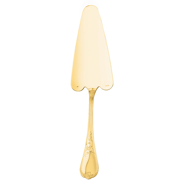 Ercuis Du Barry pie server in silver-plated gilded finish with ornate handle