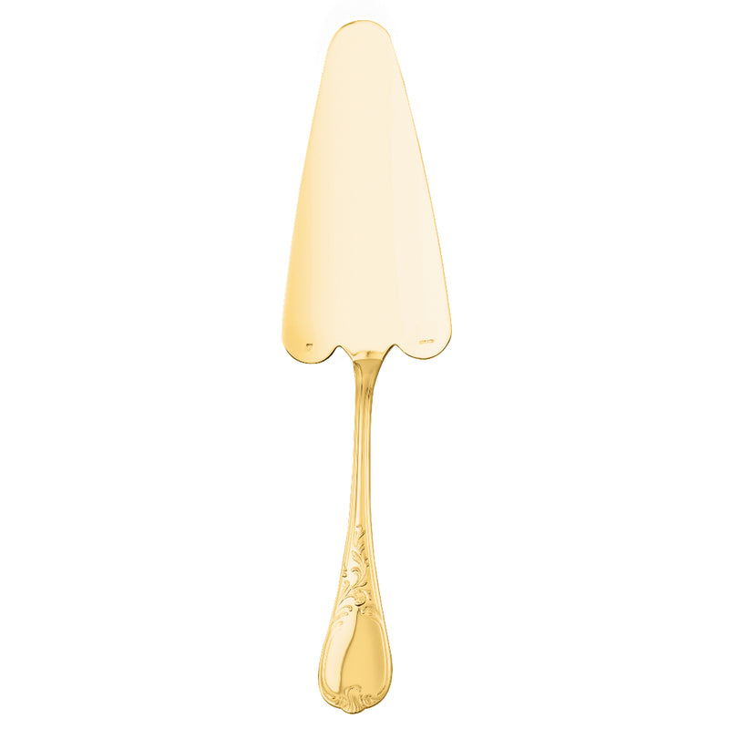Ercuis Du Barry pie server in silver-plated gilded finish with ornate handle