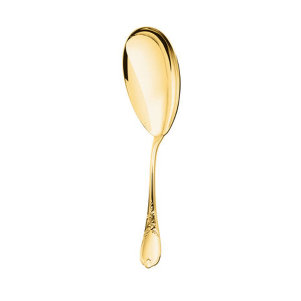 Ercuis Du Barry rice or fried potatoes ladle in silver-plated gilded finish with ornate handle