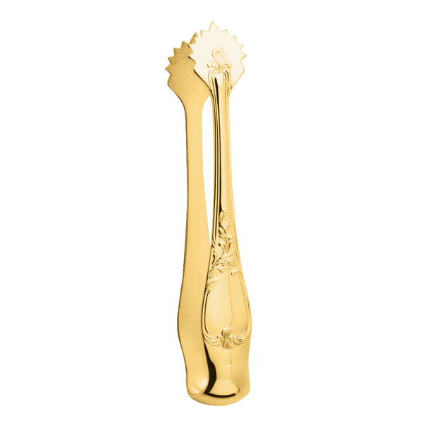 Sugar tong with ornate detailing Du Barry cutlery by Ercuis silver-plated gilded finish.