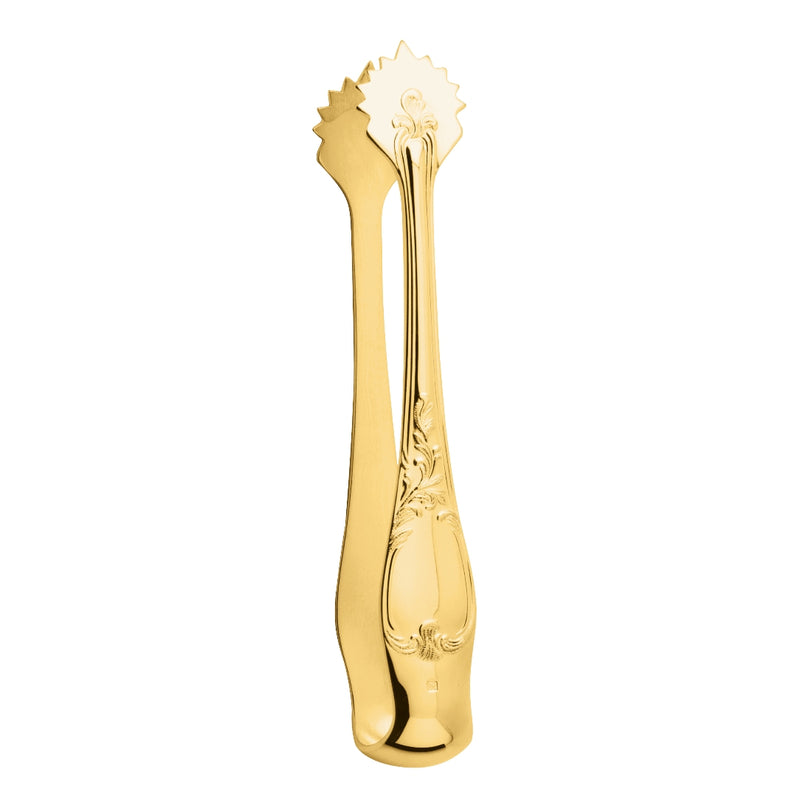 Sugar tong with ornate detailing Du Barry cutlery by Ercuis silver-plated gilded finish.