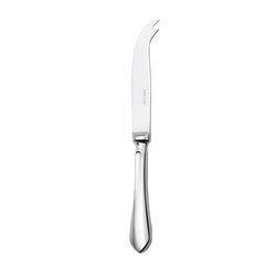 Citeaux cheese knife by Ercuis in stainless steel with curved blade and two prongs for elegant cheese cutting and serving.
