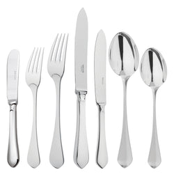 Citeaux 84-piece stainless steel cutlery set by Ercuis with Gothic-inspired handles.