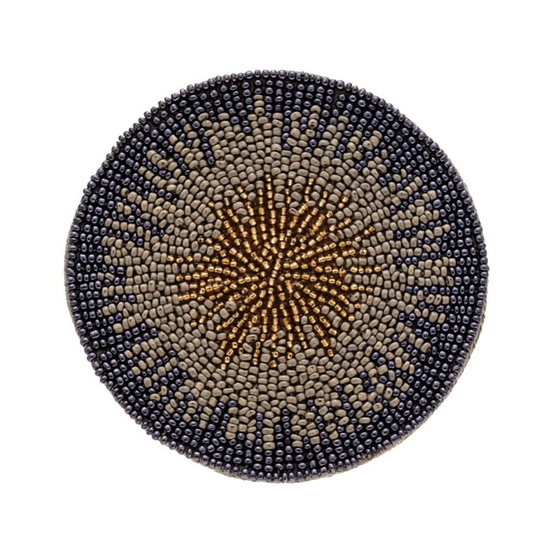 Joanna Buchanan navy ombré beaded drink coasters
